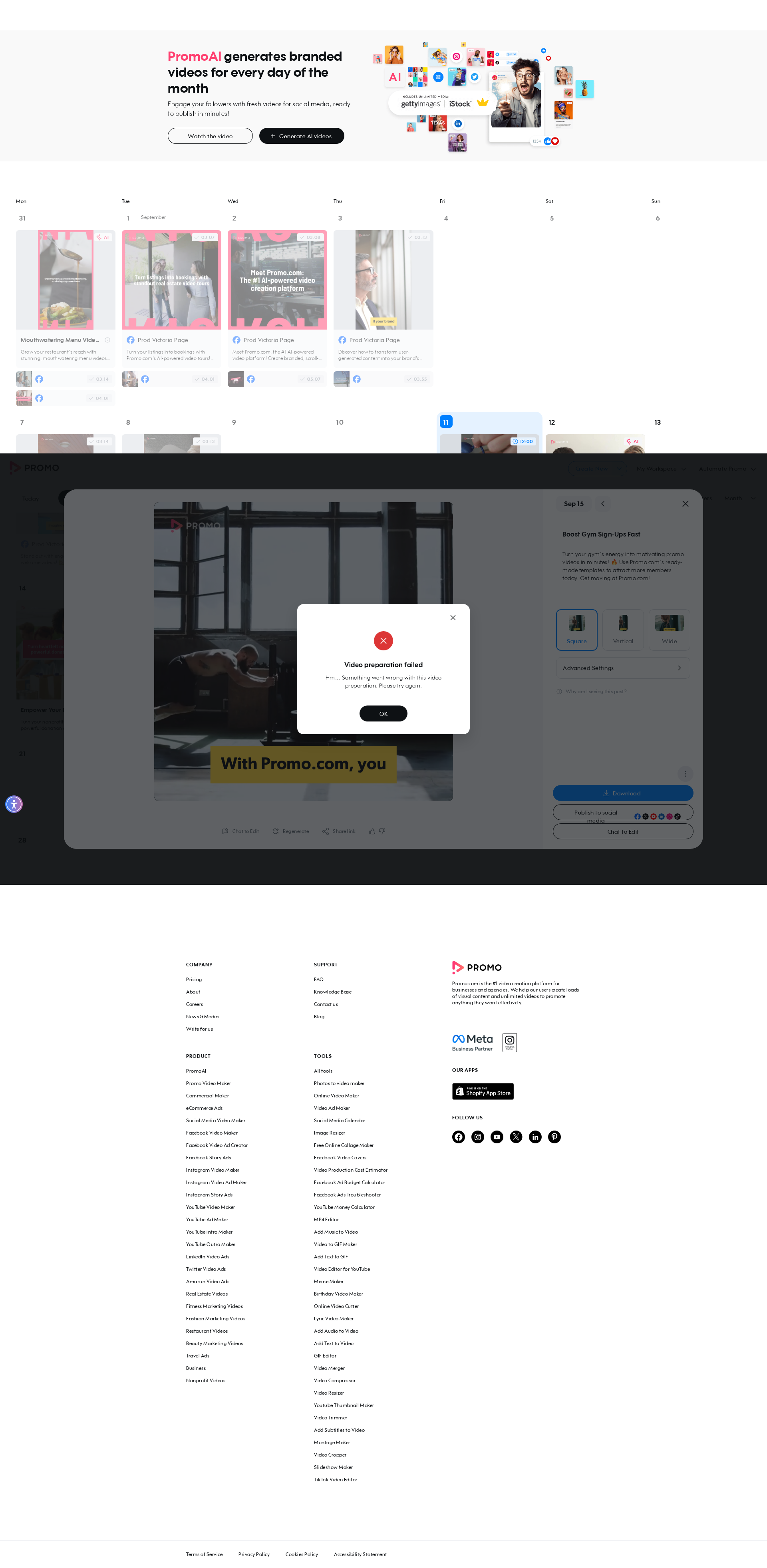 Test failure screenshot